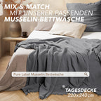 Musselin Tagesdecke - Weiß / 130x170cm Pure Label