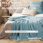 Musselin Tagesdecke - Weiß / 130x170cm Pure Label