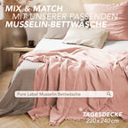 Musselin Tagesdecke - Weiß / 130x170cm Pure Label