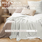 Musselin Tagesdecke - Weiß / 130x170cm Pure Label