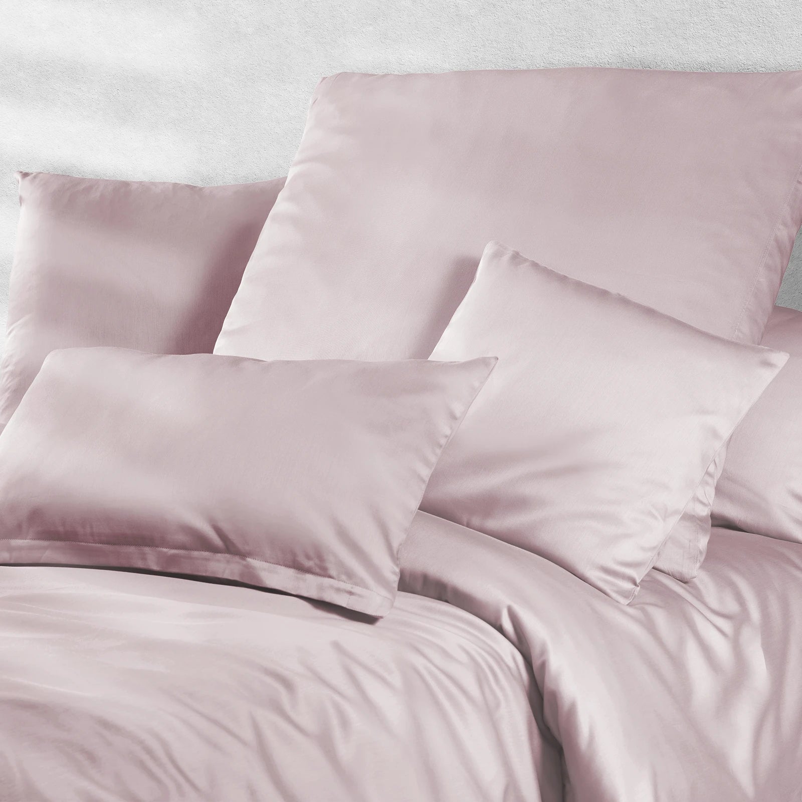 Mako Satin Bettwäsche - Pure Label - Soft Rosa - 135x200 + 40x80cm