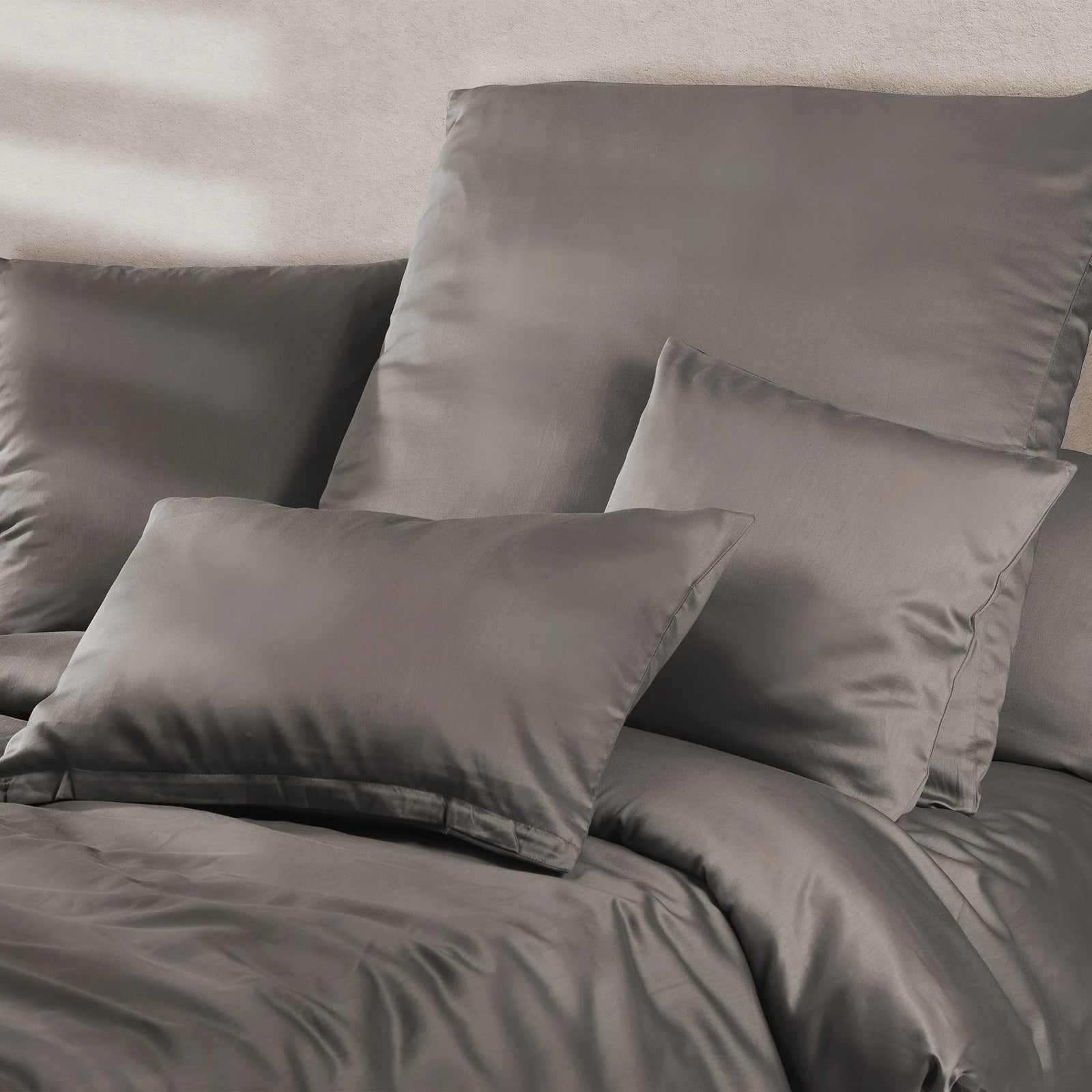 Mako Satin Bettwäsche - Pure Label - Taupe - 135x200 + 40x80cm