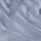 Mako Satin Damaststreifen Bettwäsche - Ice Blau - 135x200 + 40x80cm