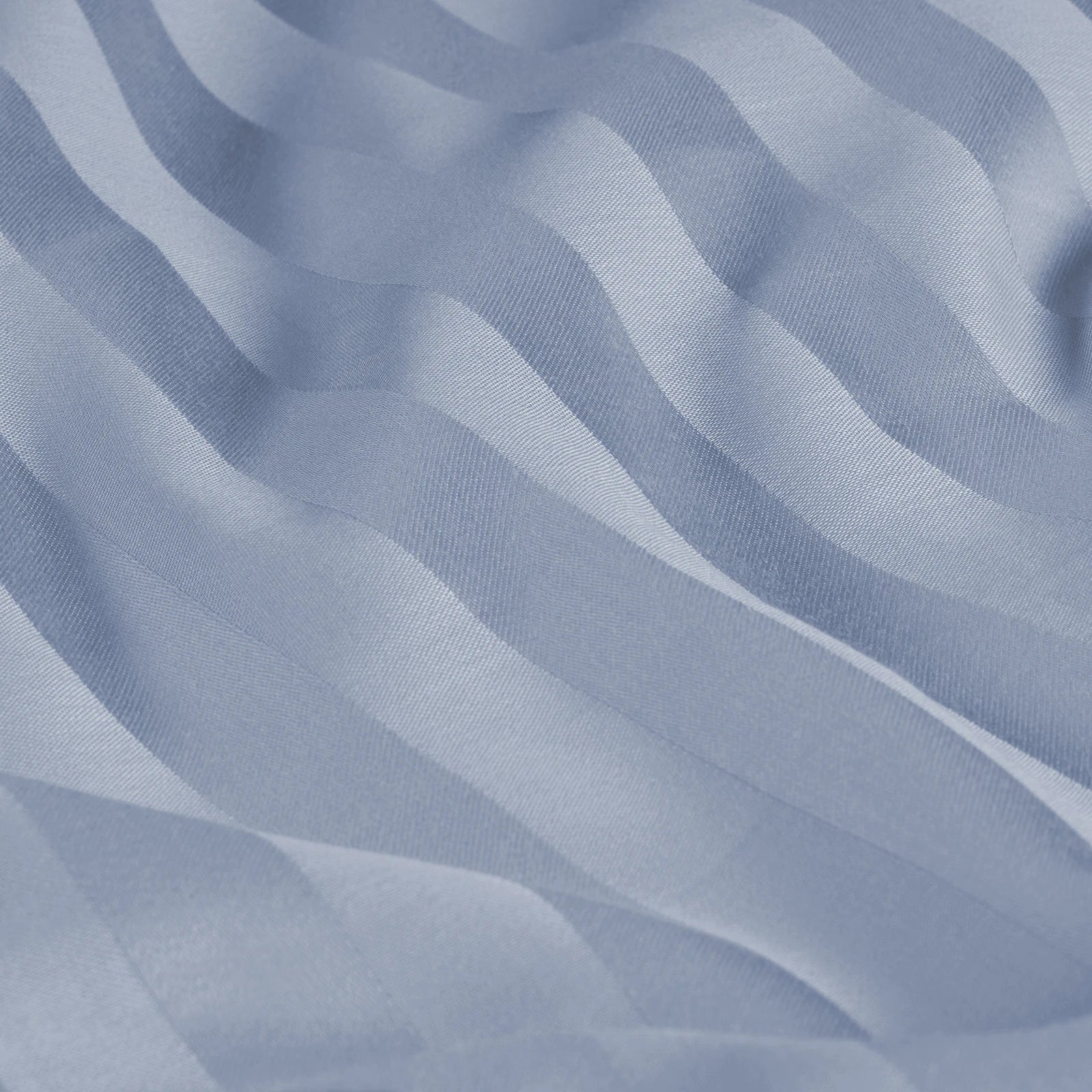 Mako Satin Damaststreifen Bettwäsche - Ice Blau - 135x200 + 40x80cm
