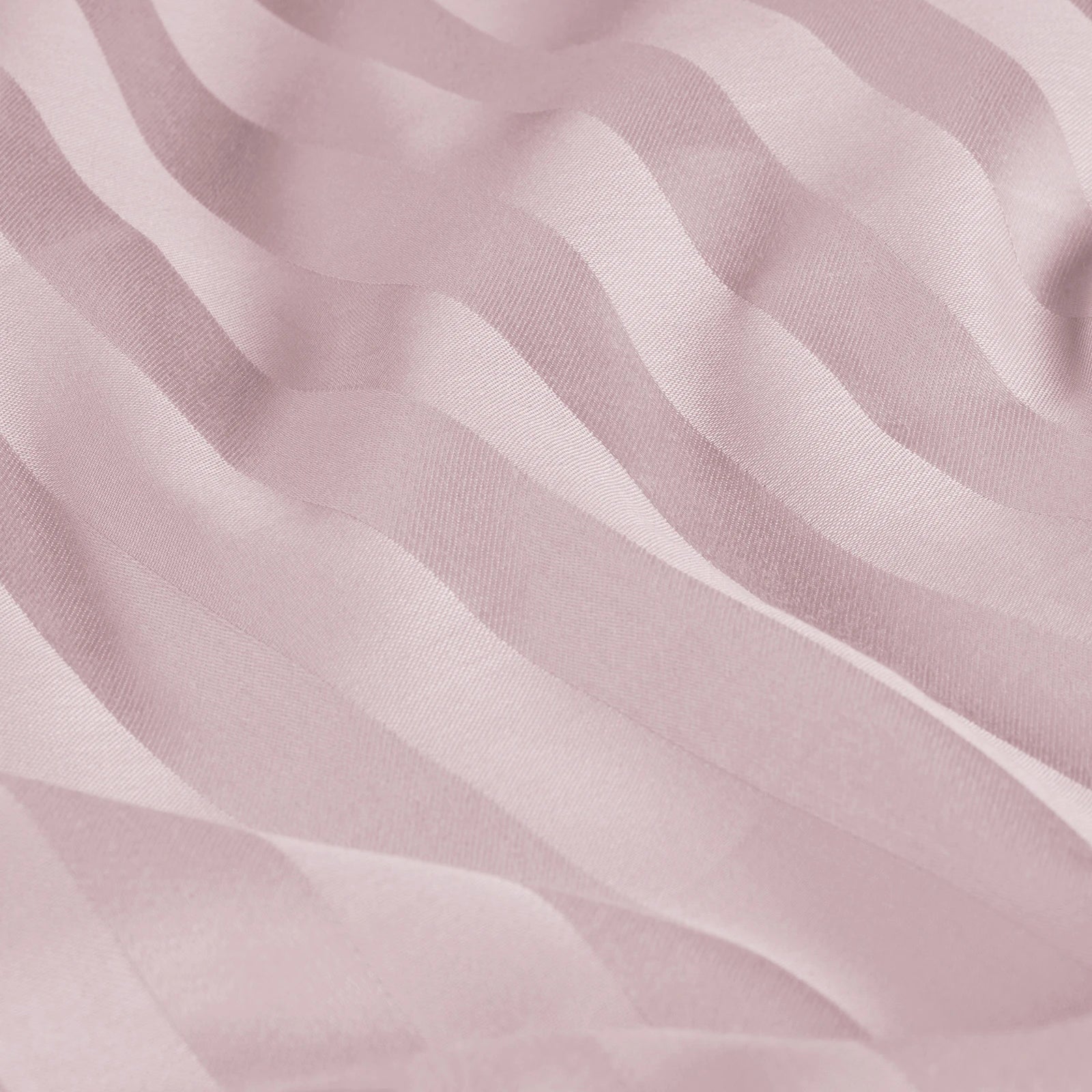 Mako Satin Damaststreifen Bettwäsche - Soft Rosa - 135x200 + 40x80cm