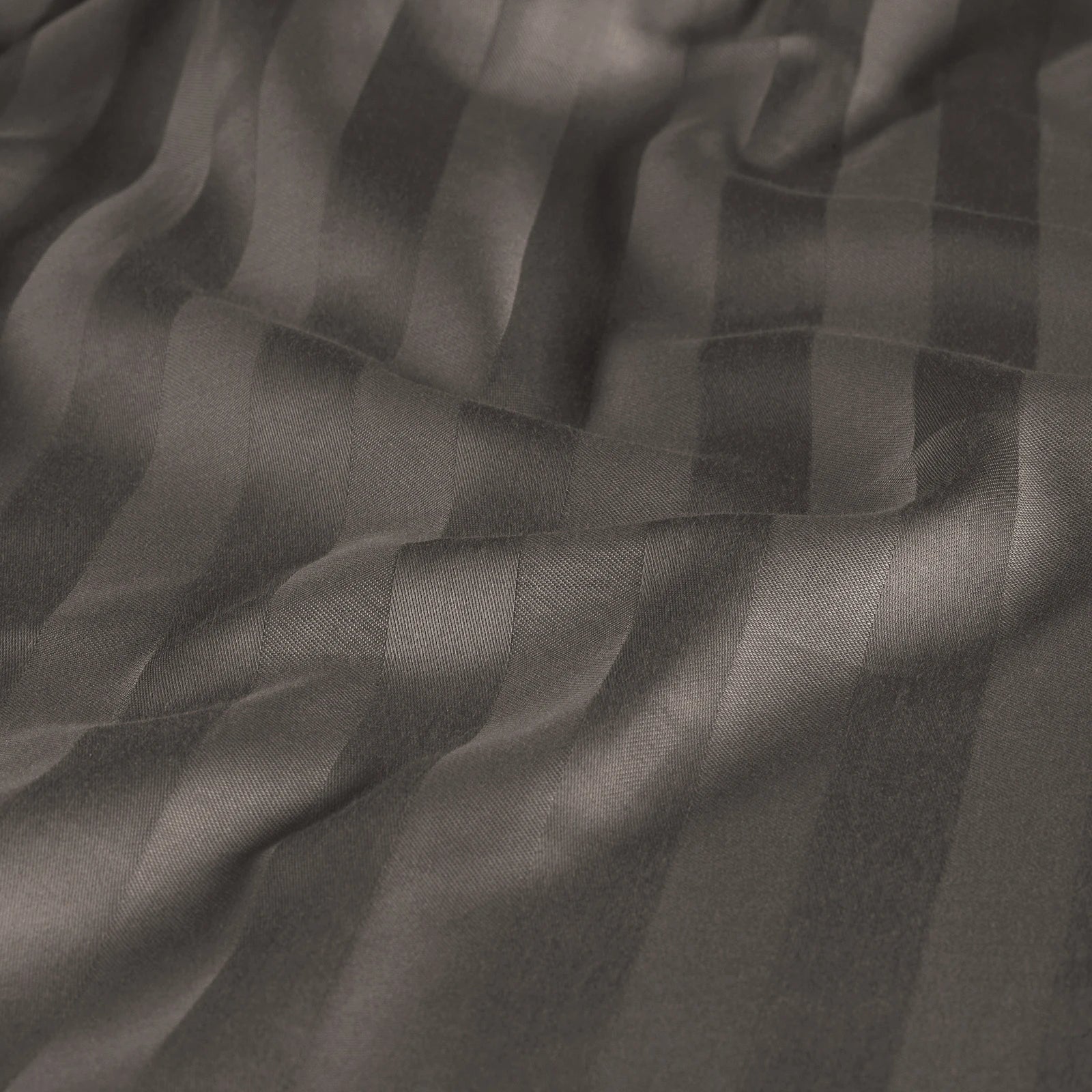 Mako Satin Damaststreifen Bettwäsche - Taupe - 135x200 + 40x80cm