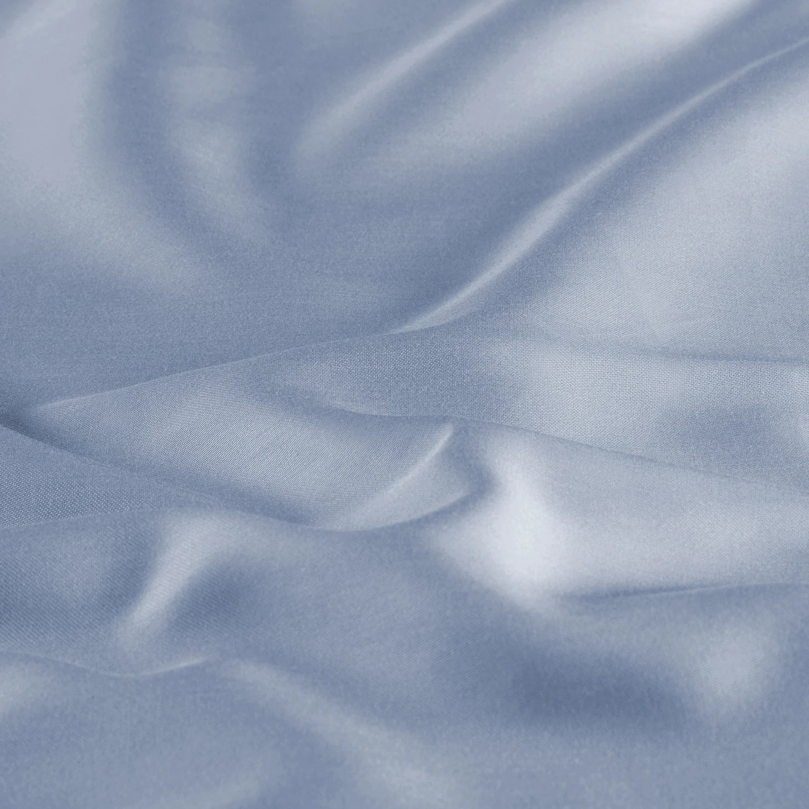Mako Satin Bettwäsche - Pure Label - Ice Blau - 135x200 + 40x80cm