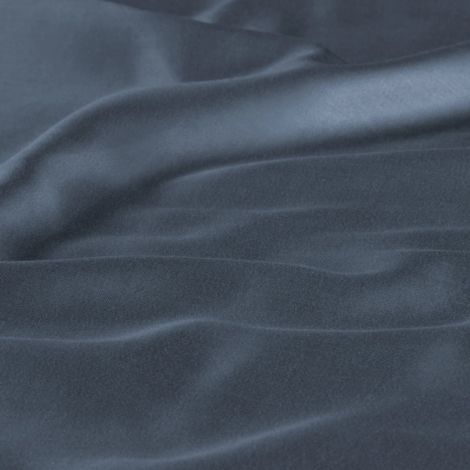 Mako Satin Bettwäsche - Pure Label - Stahlblau - 135x200 + 40x80cm
