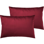 Satin Kopfkissen - Pure Label - Aurora Rot - 2er Set 40x60cm
