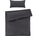 Mako Satin Bettwäsche - Pure Label - Anthrazit - 155x220 + 40x80cm