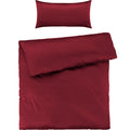 Mako Satin Bettwäsche - Pure Label - Aurora Rot - 155x220 + 40x80cm