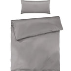 Mako Satin Bettwäsche - Pure Label - Hellgrau - 135x200 + 40x80cm