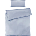 Mako Satin Bettwäsche - Pure Label - Ice Blau - 135x200 + 40x80cm