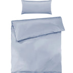 Mako Satin Bettwäsche - Pure Label - Ice Blau - 155x220 + 40x80cm