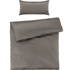 Mako Satin Bettwäsche - Pure Label - Taupe - 155x220 + 40x80cm