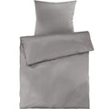 Mako Satin Bettwäsche - Pure Label - Hellgrau - 155x220 + 80x80cm
