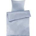 Mako Satin Bettwäsche - Pure Label - Ice Blau - 155x220 + 80x80cm