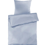 Mako Satin Bettwäsche - Pure Label - Ice Blau - 155x220 + 80x80cm
