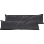 Satin Kopfkissen - Pure Label - Anthrazit - 2er Set 40x145cm