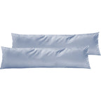 Satin Kopfkissen - Pure Label - Ice Blau - 2er Set 40x145cm