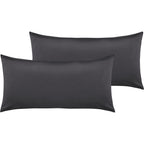 Satin Kopfkissen - Pure Label - Anthrazit - 2er Set 40x80cm