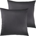 Satin Kopfkissen - Pure Label - Anthrazit - 2er Set 40x40cm
