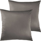 Satin Kopfkissen - Pure Label - Taupe - 2er Set 80x80cm