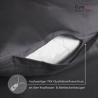 Mako Satin Bettwäsche - Pure Label - Anthrazit - 155x220 + 80x80cm