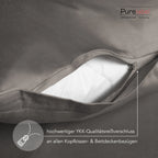 Mako Satin Bettwäsche - Pure Label - Taupe - 135x200 + 80x80cm