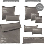 Mako Satin Bettwäsche - Pure Label - Taupe - 135x200 + 80x80cm
