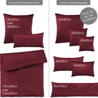 Mako Satin Bettwäsche - Pure Label - Aurora Rot - 135x200 + 40x80cm