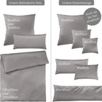 Satin Kopfkissen - Pure Label - Hellgrau - 40x60cm