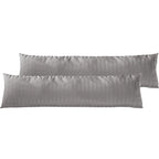 Mako Satin Kissenbezug Damast Streifen - Pure Label - Anthrazit - 80x80cm