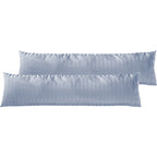Mako Satin Kissenbezug Damast Streifen - Pure Label - Anthrazit - 80x80cm