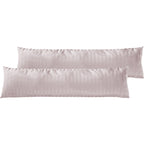 Mako Satin Kissenbezug Damast Streifen - Pure Label - Anthrazit - 80x80cm