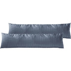 Mako Satin Kissenbezug Damast Streifen - Pure Label - Anthrazit - 80x80cm