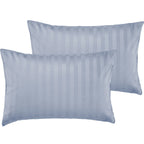 Mako Satin Kissenbezug Damast Streifen - Pure Label - Anthrazit - 80x80cm