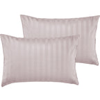 Mako Satin Kissenbezug Damast Streifen - Pure Label - Anthrazit - 80x80cm