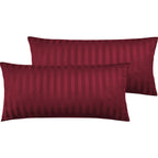 Mako Satin Kissenbezug Damast Streifen - Pure Label - Anthrazit - 80x80cm