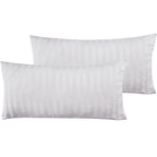 Mako Satin Kissenbezug Damast Streifen - Pure Label - Anthrazit - 80x80cm