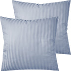 Mako Satin Kissenbezug Damast Streifen - Pure Label - Anthrazit - 80x80cm