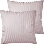 Mako Satin Kissenbezug Damast Streifen - Pure Label - Anthrazit - 80x80cm