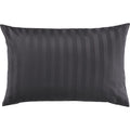 Mako Satin Kissenbezug Damast Streifen - Pure Label - Anthrazit - 40x60cm