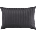 Mako Satin Kissenbezug Damast Streifen - Pure Label - Anthrazit - 80x80cm