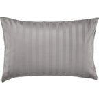 Mako Satin Kissenbezug Damast Streifen - Pure Label - Anthrazit - 80x80cm