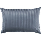 Mako Satin Kissenbezug Damast Streifen - Pure Label - Anthrazit - 80x80cm