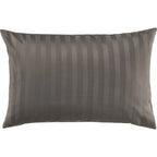Mako Satin Kissenbezug Damast Streifen - Pure Label - Anthrazit - 80x80cm