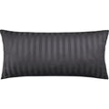 Mako Satin Kissenbezug Damast Streifen - Pure Label - Anthrazit - 40x80cm