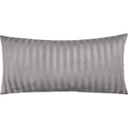 Mako Satin Kissenbezug Damast Streifen - Pure Label - Anthrazit - 80x80cm