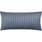 Mako Satin Kissenbezug Damast Streifen - Pure Label - Anthrazit - 80x80cm